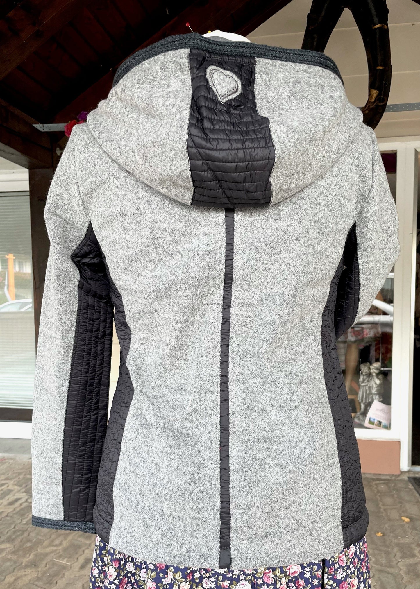 Trachten Jacke, Spieth & Wensky, Sabine, grau/schwarz, Walkoptik Jacke Spieth & Wensky