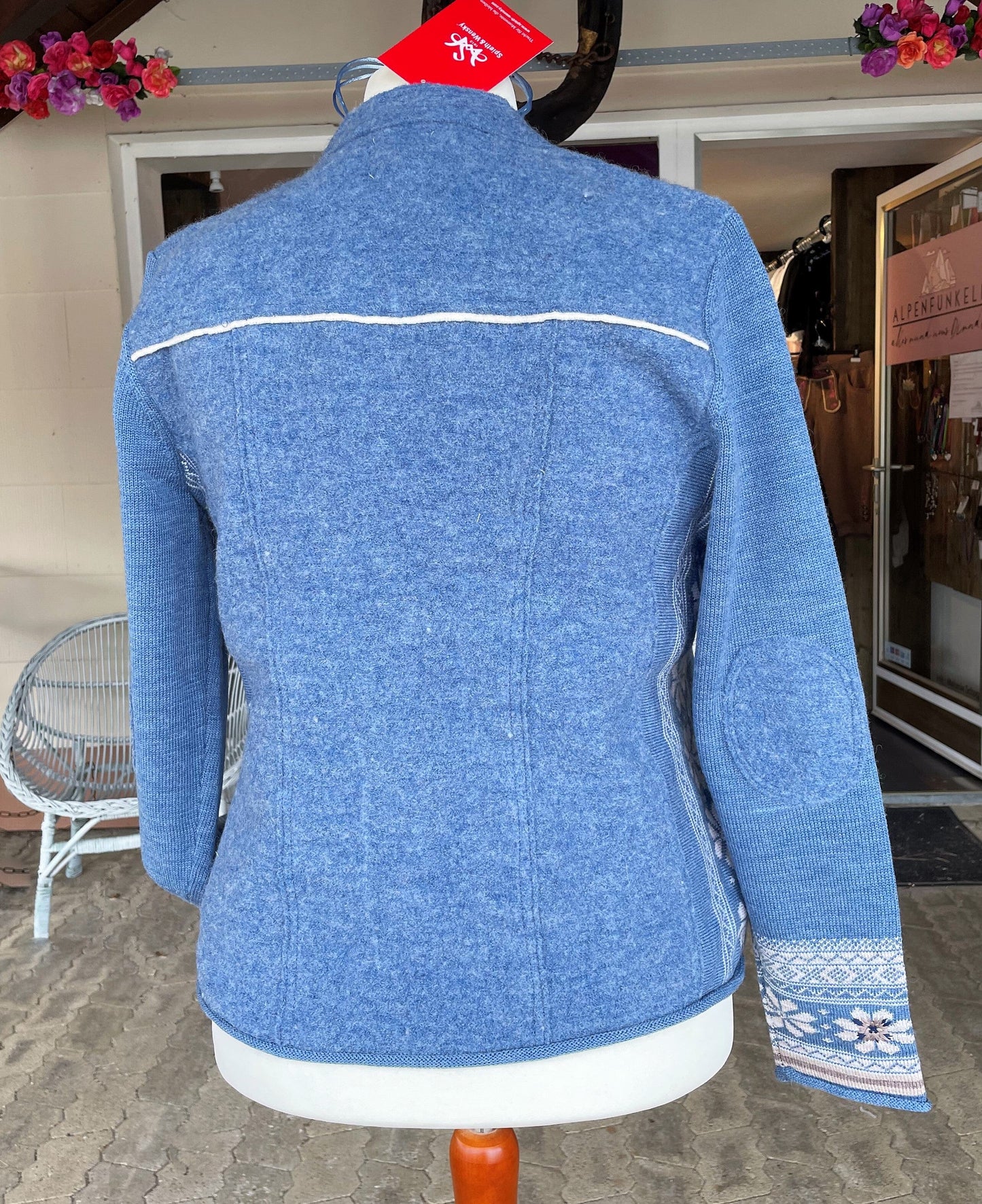 Trachten Jacke, Spieth & Wensky, Warja, Strickjacke, Übergrößen, blau Jacke Spieth & Wensky