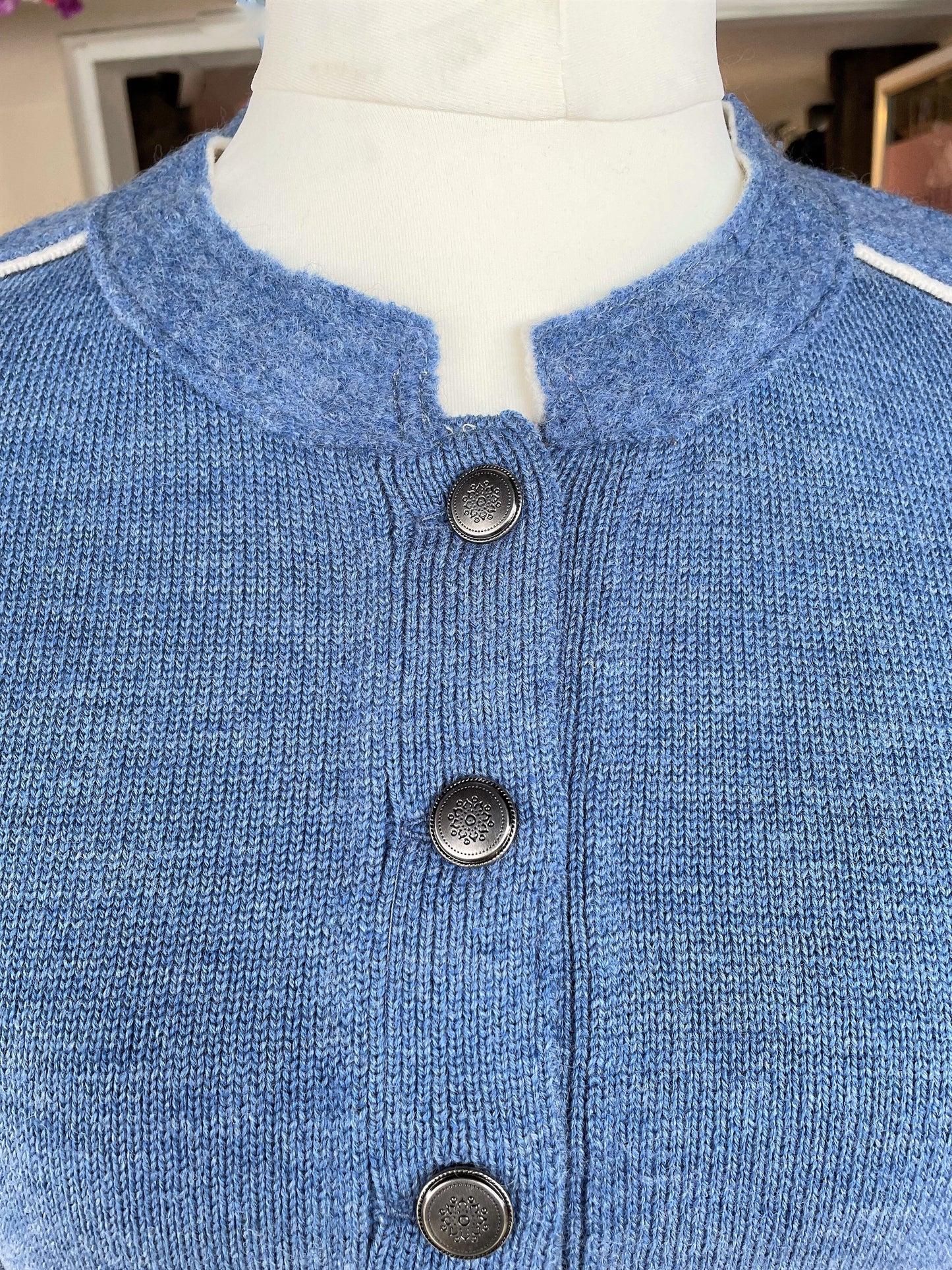Trachten Jacke, Spieth & Wensky, Warja, Strickjacke, Übergrößen, blau Jacke Spieth & Wensky