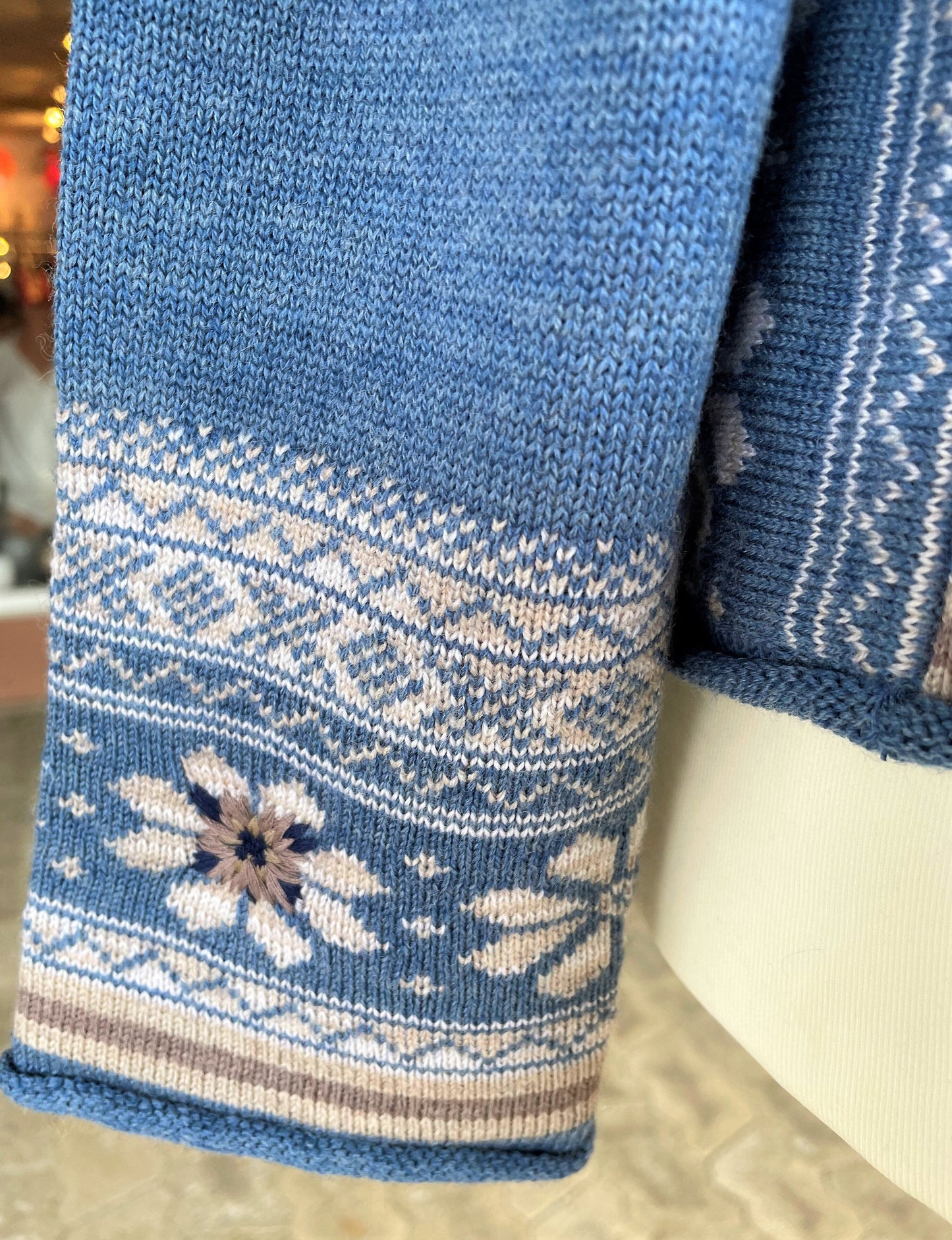 Trachten Jacke, Spieth & Wensky, Warja, Strickjacke, Übergrößen, blau Jacke Spieth & Wensky