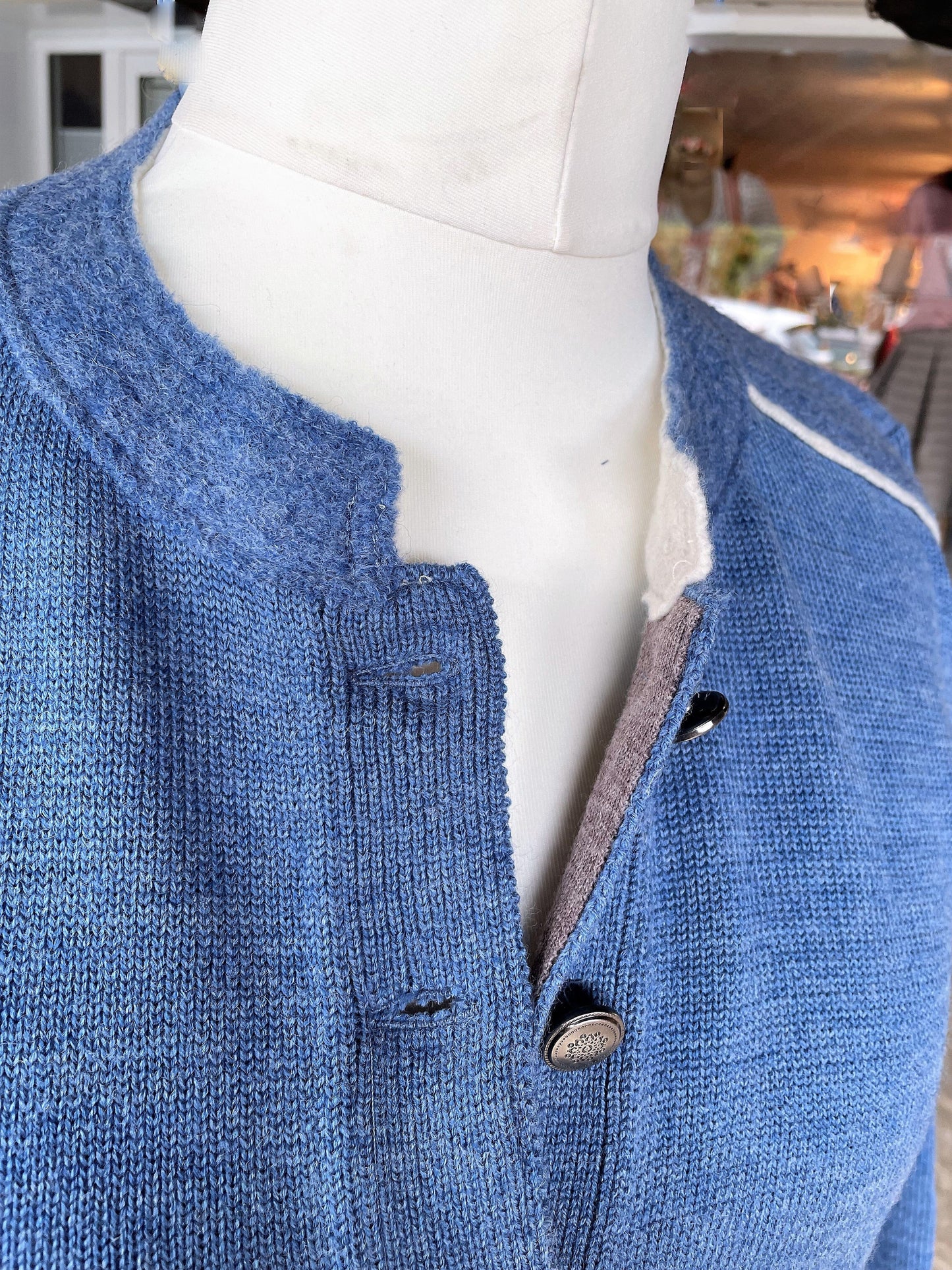 Trachten Jacke, Spieth & Wensky, Warja, Strickjacke, Übergrößen, blau Jacke Spieth & Wensky