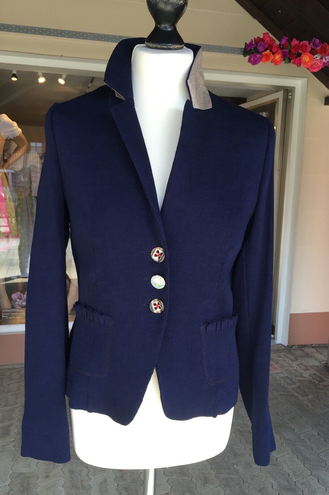 Trachten Jacke, von&zu Basset, dunkelblau Jacke von&zu Basset