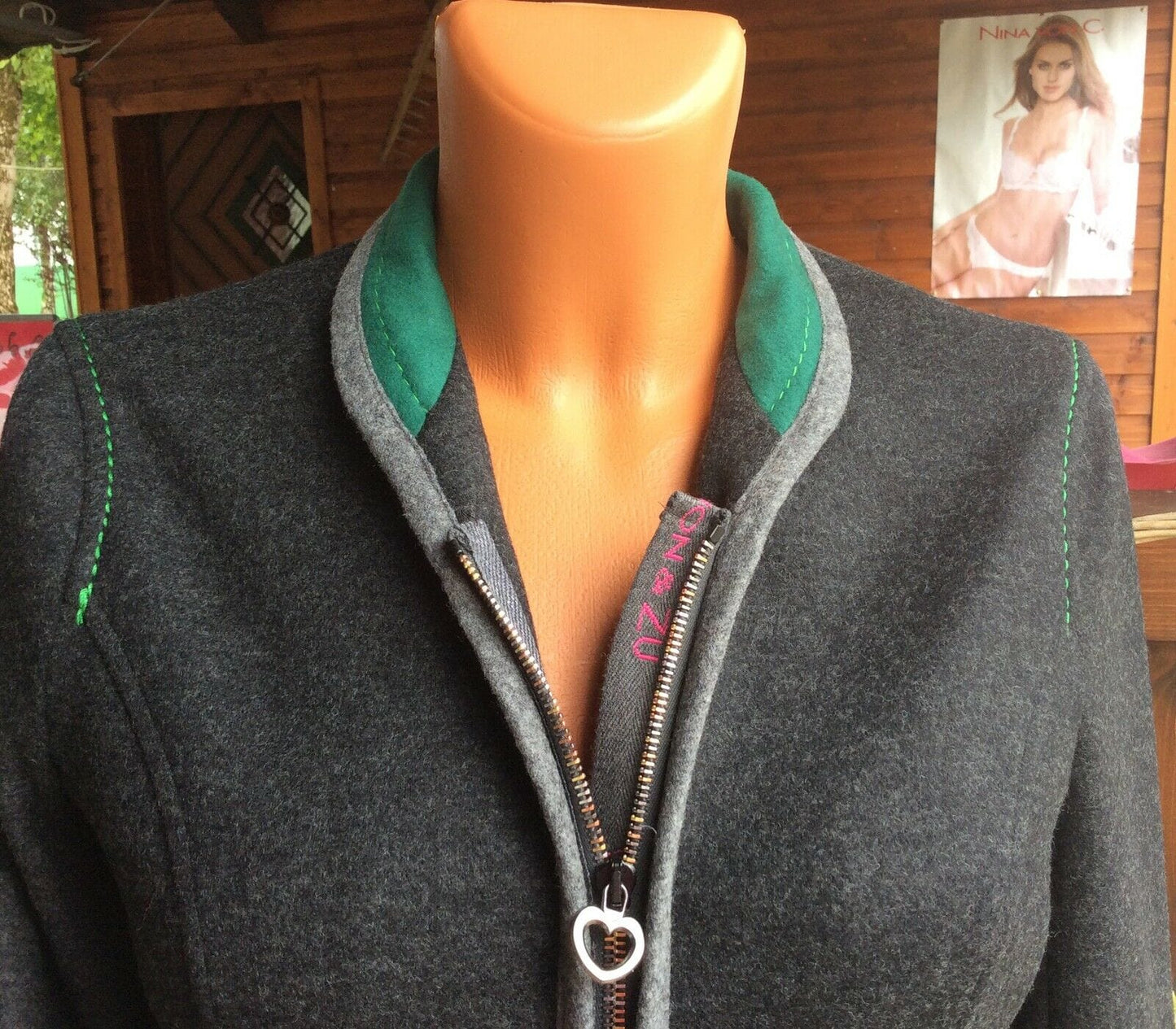 Trachten Jacke, von&zu Basset, grau, anthrazit, Walkjacke Jacke von&zu Basset
