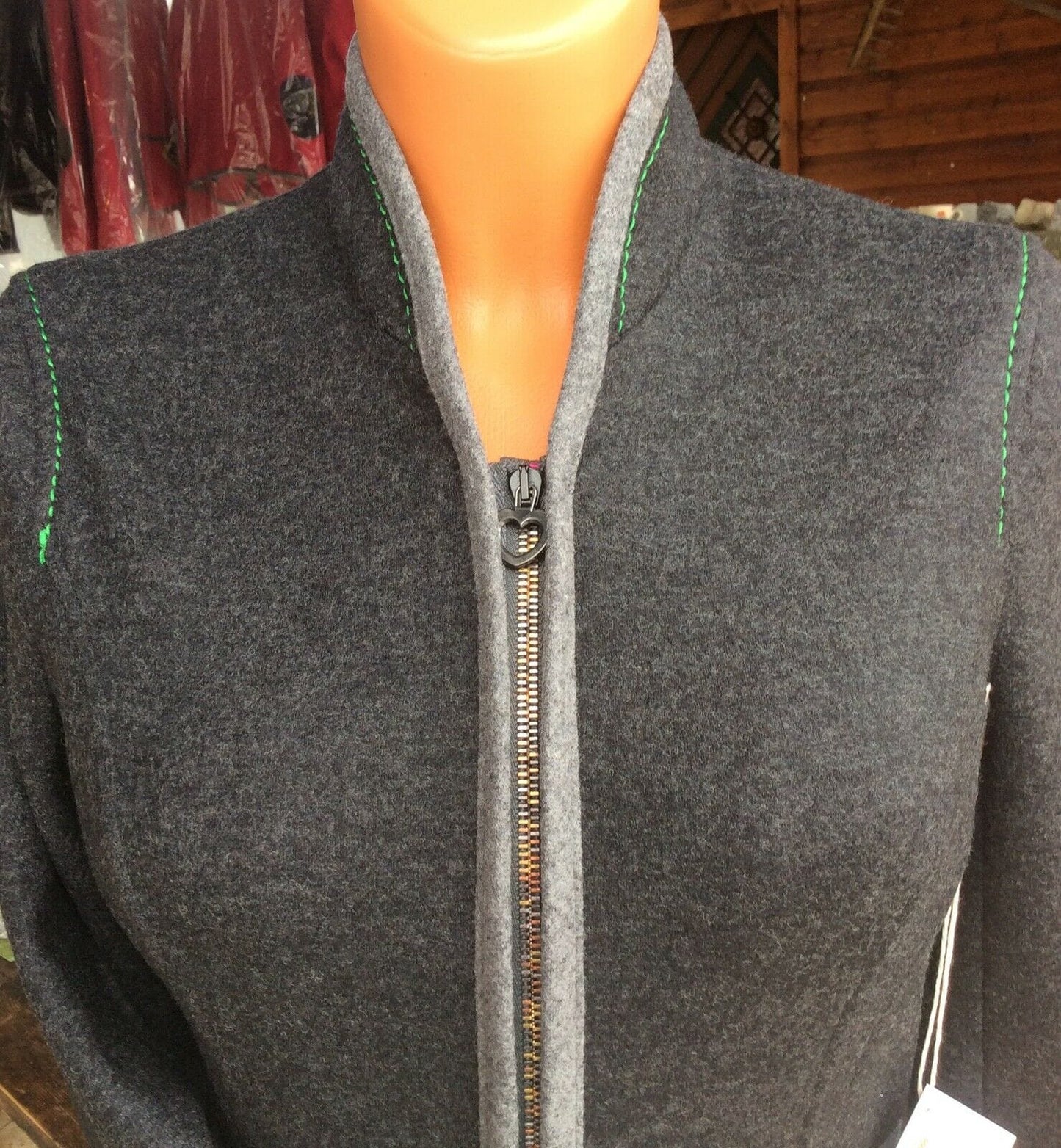 Trachten Jacke, von&zu Basset, grau, anthrazit, Walkjacke Jacke von&zu Basset