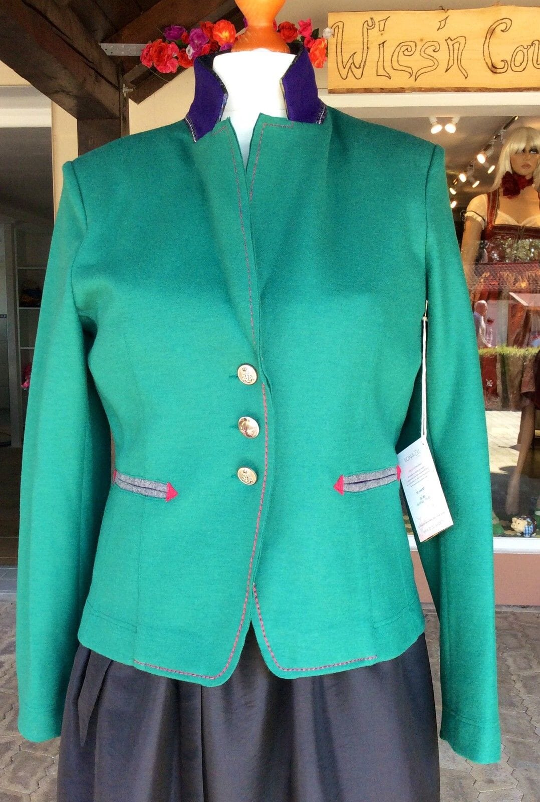 Trachten Jacke, von&zu Basset, grün, Walkjacke Jacke von&zu Basset