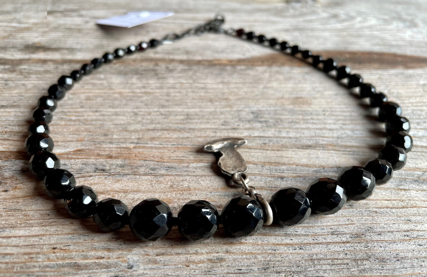 Trachten Kette Collier, König Ludwig schwarz, Perlen Kette Alpenwahn