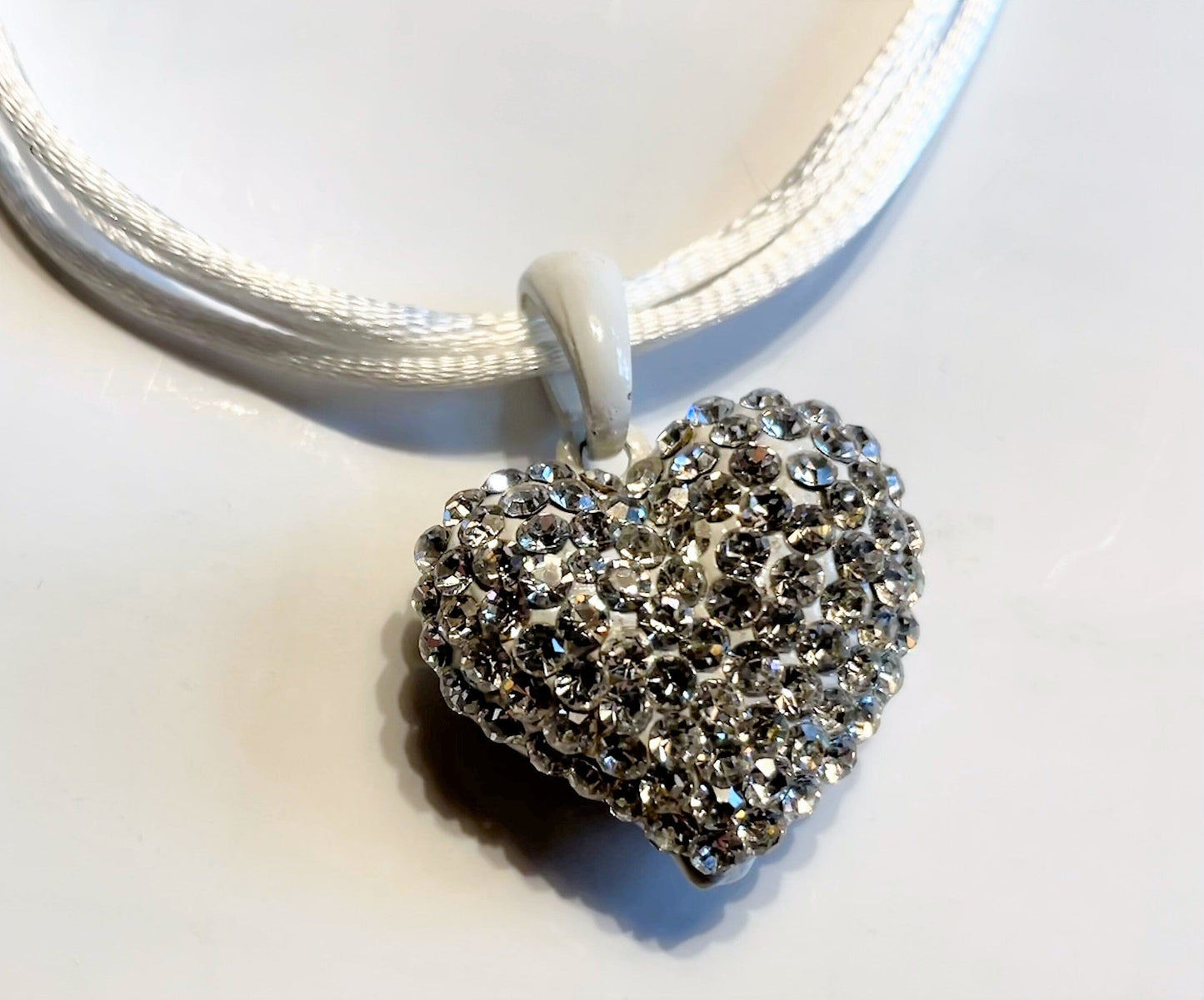 Trachten Kette Herz und Strass, verschiedene Farben Kette Alpenfunkeln