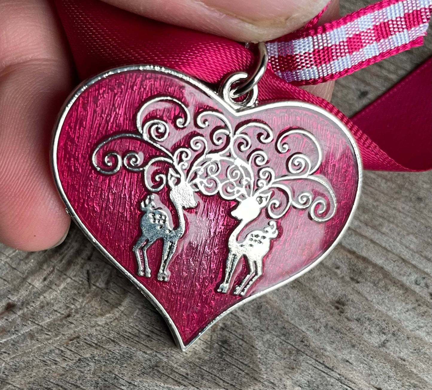 Trachten Kette Kropfband, Krüger, Satin Herz,versch. Farben Kette Krüger