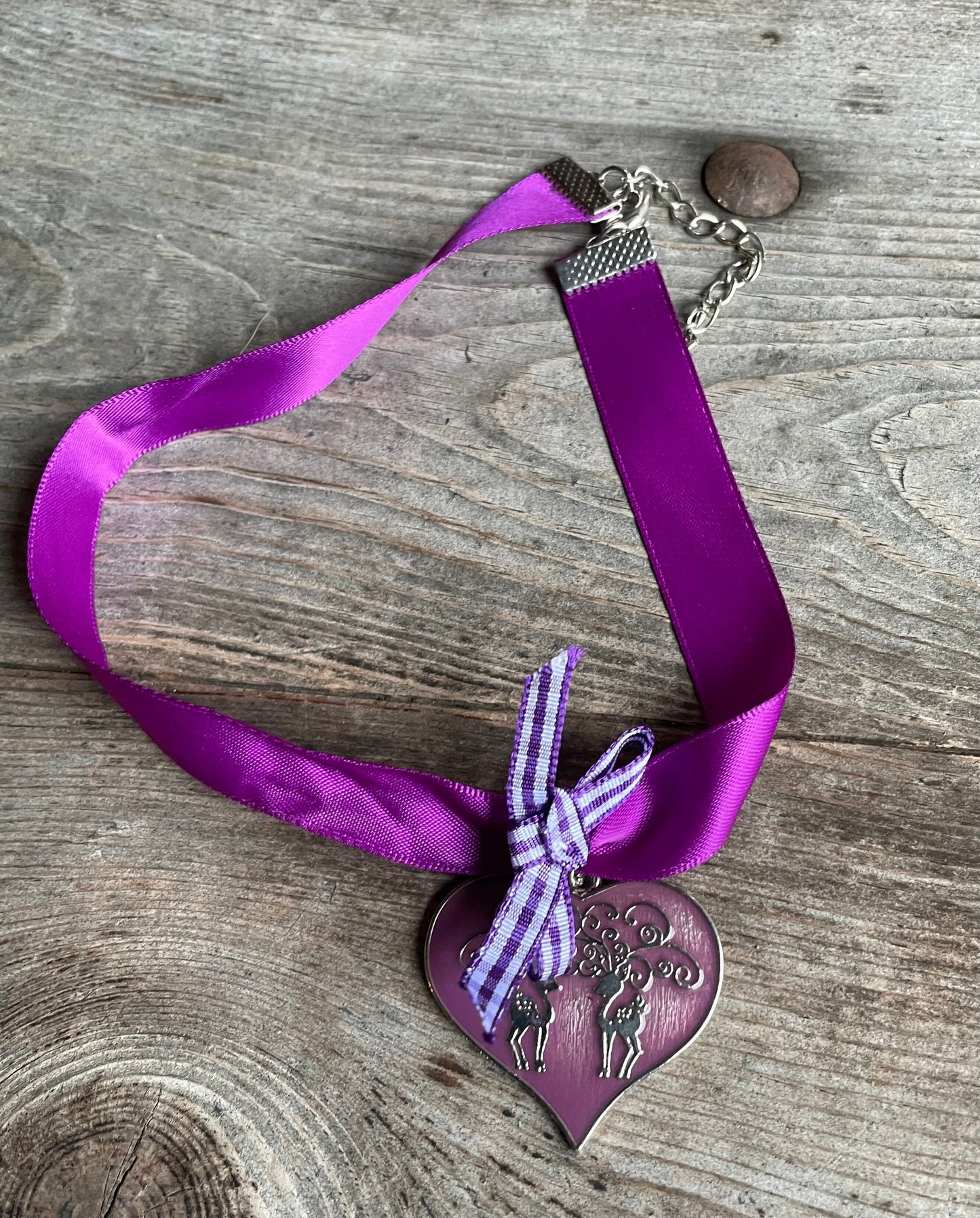 Trachten Kette Kropfband, Krüger, Satin Herz,versch. Farben Kette Krüger
