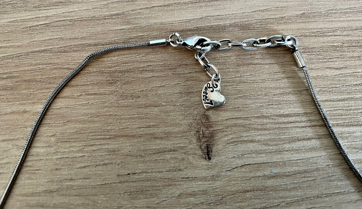 Trachten Kette mit großem Rosenanhänger Vintage Kette Alpenwahn