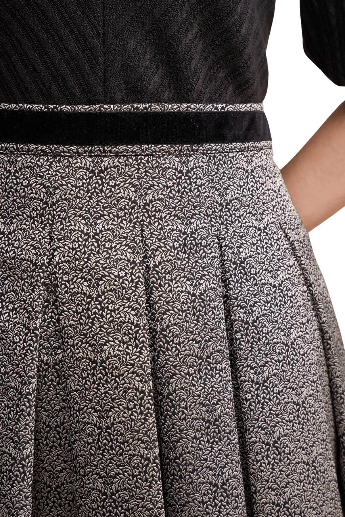 Trachten Rock Midi, Brook, silber, grau Krüger Collections 70 cm Rock Krüger