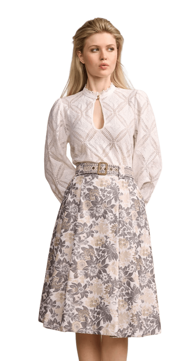 Trachten Rock Midi, Catelyn, silber, grau Krüger Collections 65 cm Rock Krüger