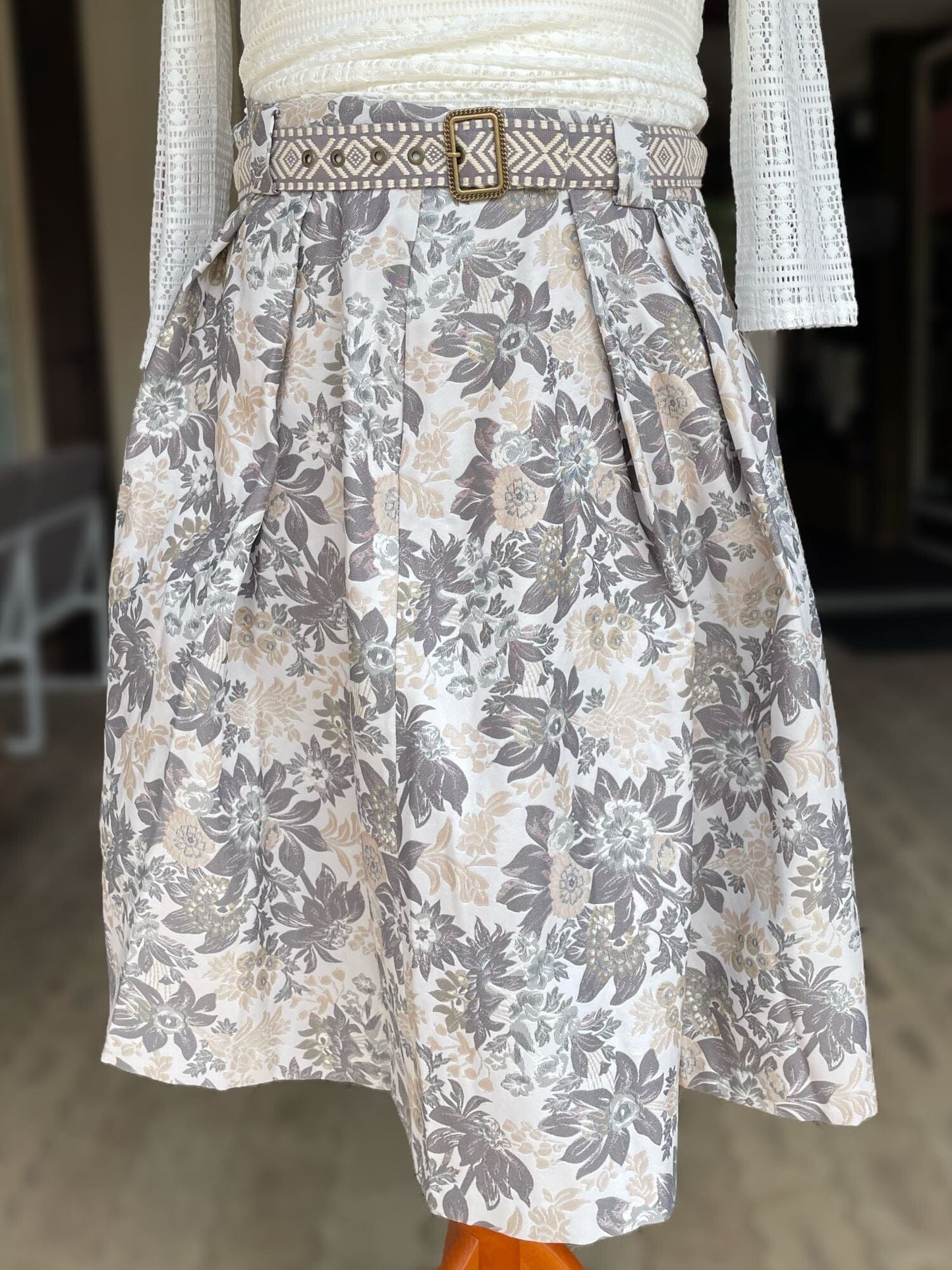 Trachten Rock Midi, Catelyn, silber, grau Krüger Collections 65 cm Rock Krüger