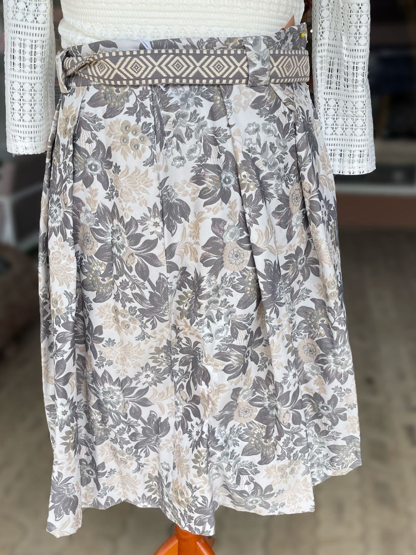 Trachten Rock Midi, Catelyn, silber, grau Krüger Collections 65 cm Rock Krüger