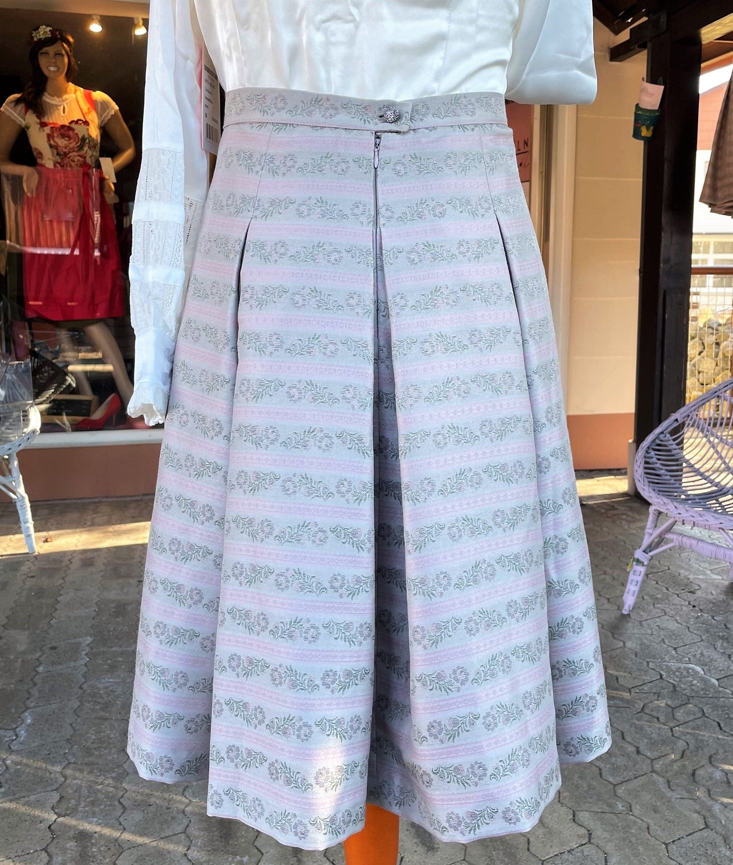 Trachten Rock Midi, Toska, beige, gold, rosa, Spieth & Wensky Rock Spieth & Wensky