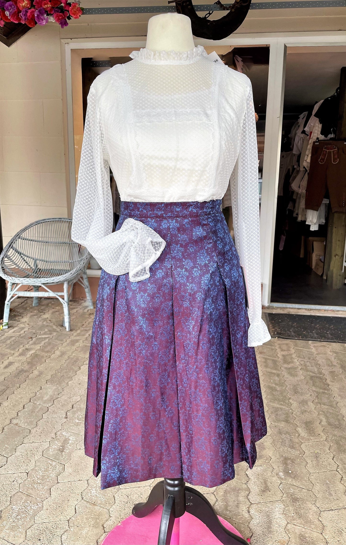 Trachten Rock Midi, Wonne blau violet lila, Spieth & Wensky Rock Spieth & Wensky