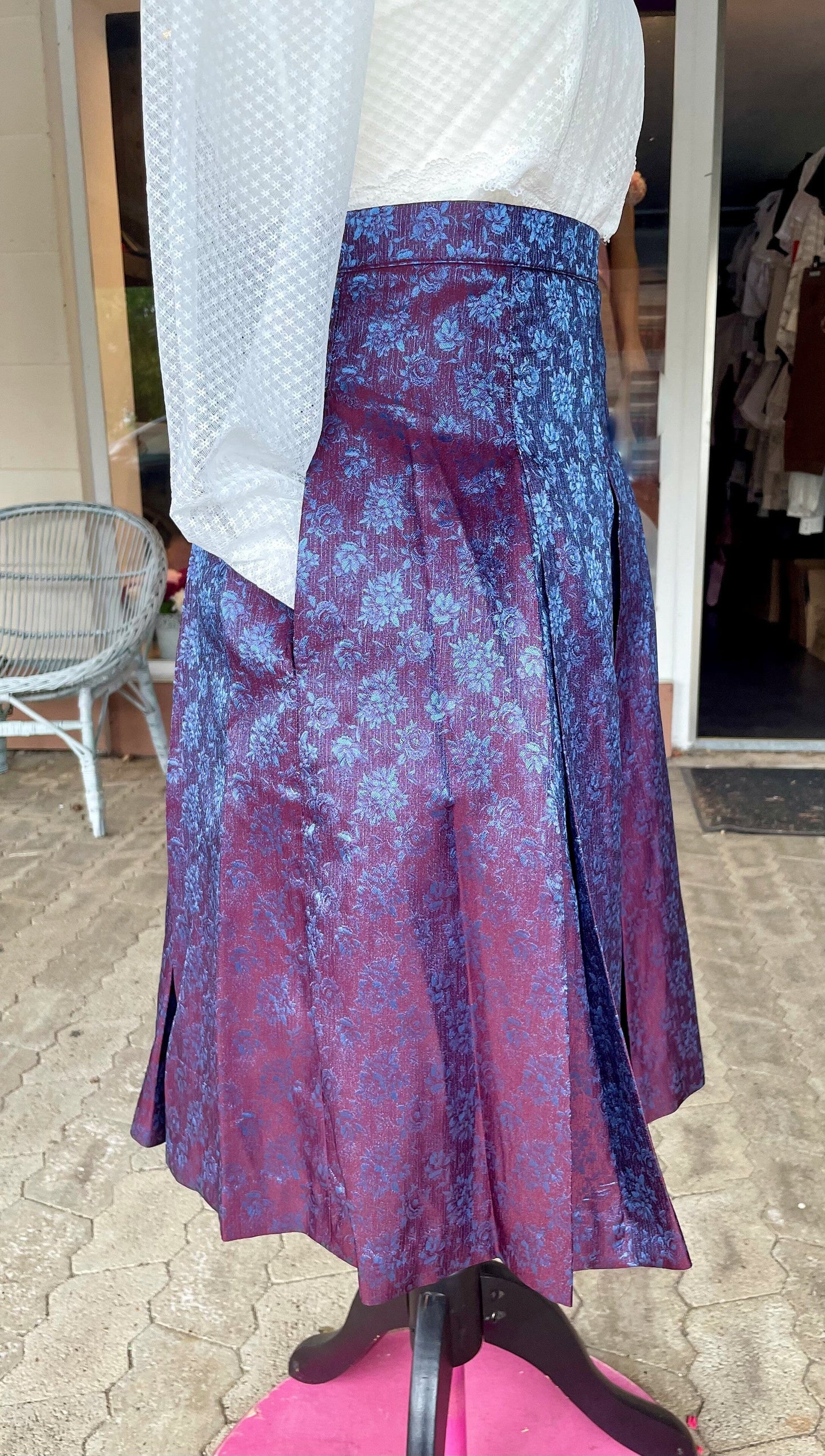 Trachten Rock Midi, Wonne blau violet lila, Spieth & Wensky Rock Spieth & Wensky