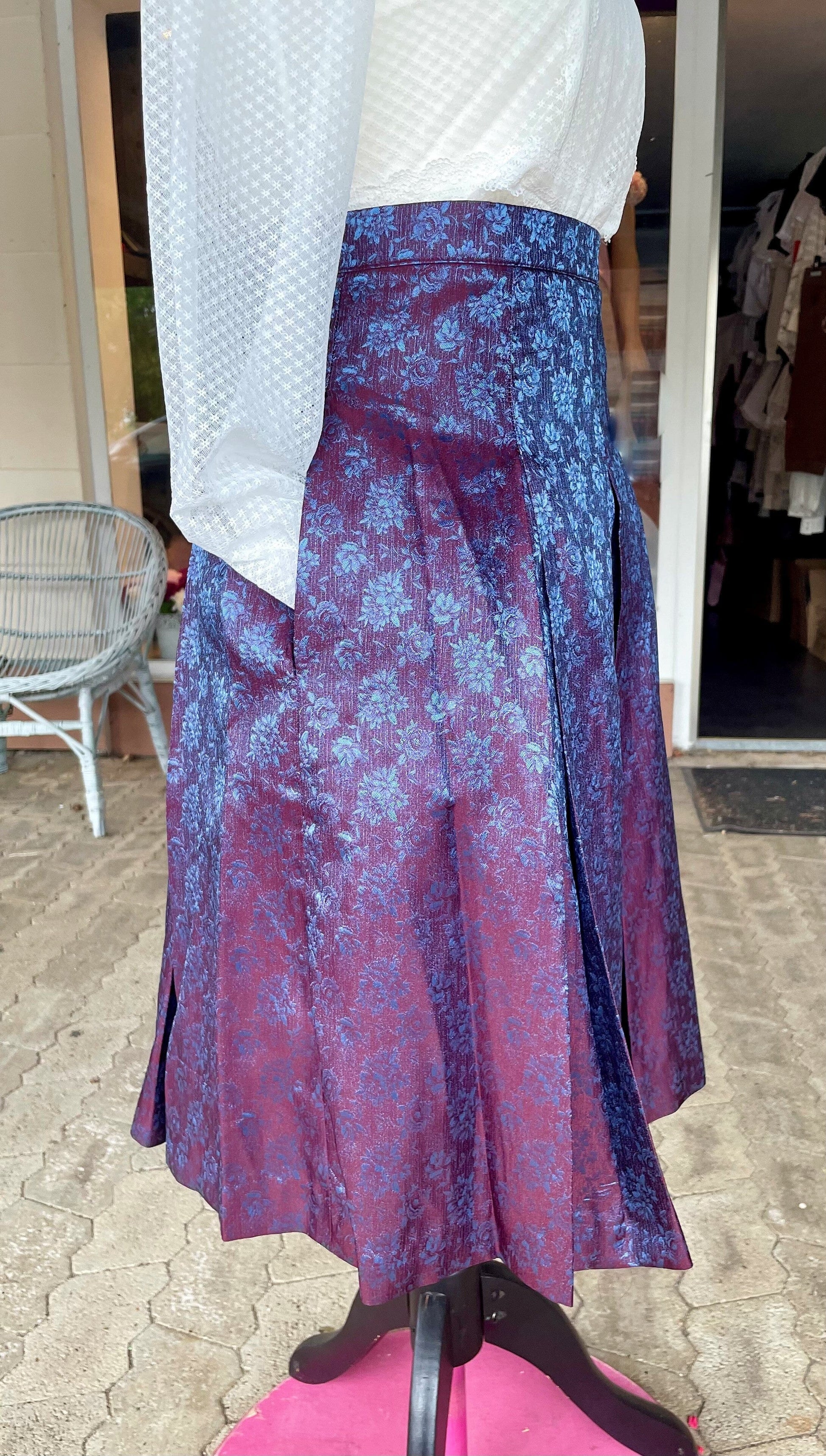 Trachten Rock Midi, Wonne blau violet lila, Spieth & Wensky Rock Spieth & Wensky