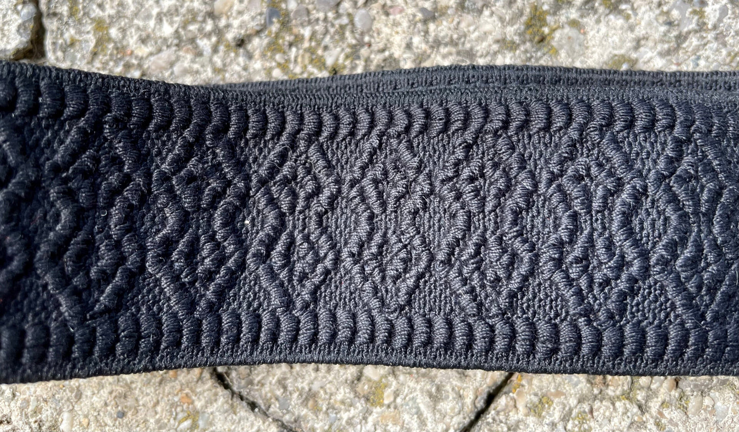 Trachten Stretch Gürtel, schwarz, silber, 4 cm Gürtel Eigenmarke