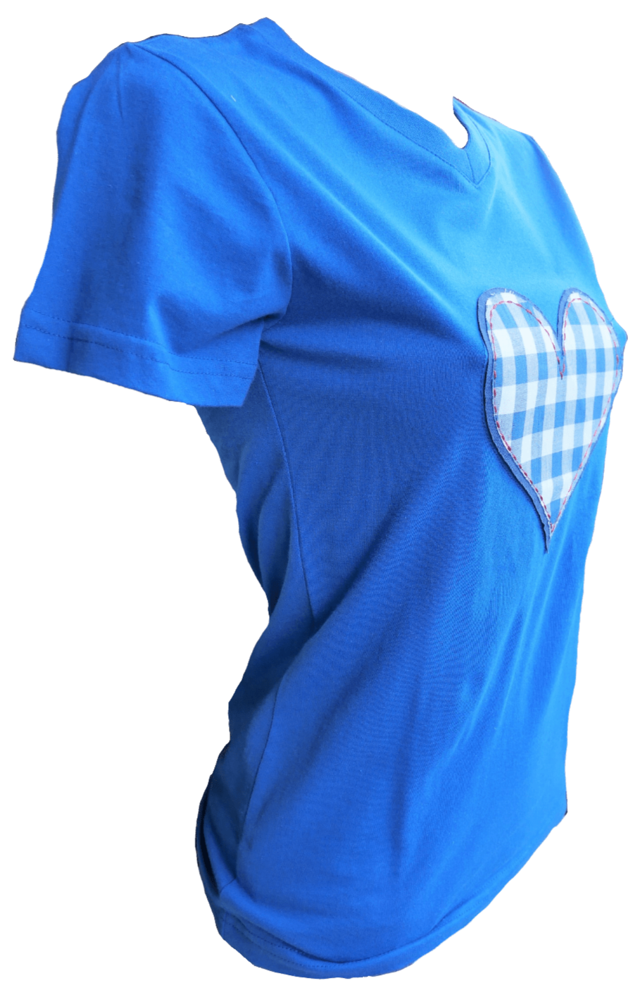 Trachten T-Shirt, Tu Felix Austria, Blau, Herz, kariert Shirt Tu Felix Autria