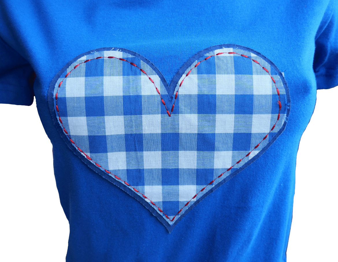 Trachten T-Shirt, Tu Felix Austria, Blau, Herz, kariert Shirt Tu Felix Autria