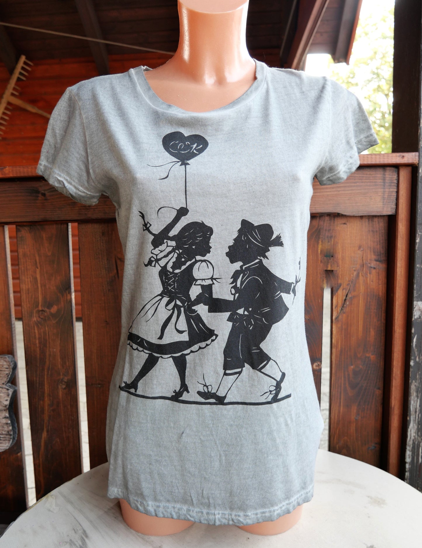 Trachten T-Shirt, Wiesnkönig, grau, Wiesnmotiv Shirt Wiesnkönig