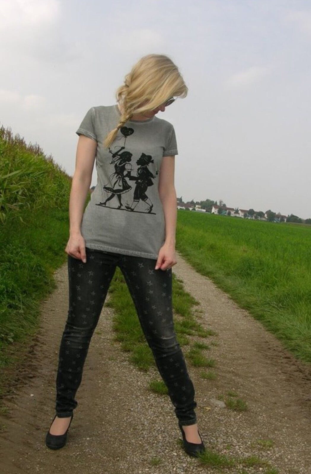 Trachten T-Shirt, Wiesnkönig, grau, Wiesnmotiv Shirt Wiesnkönig