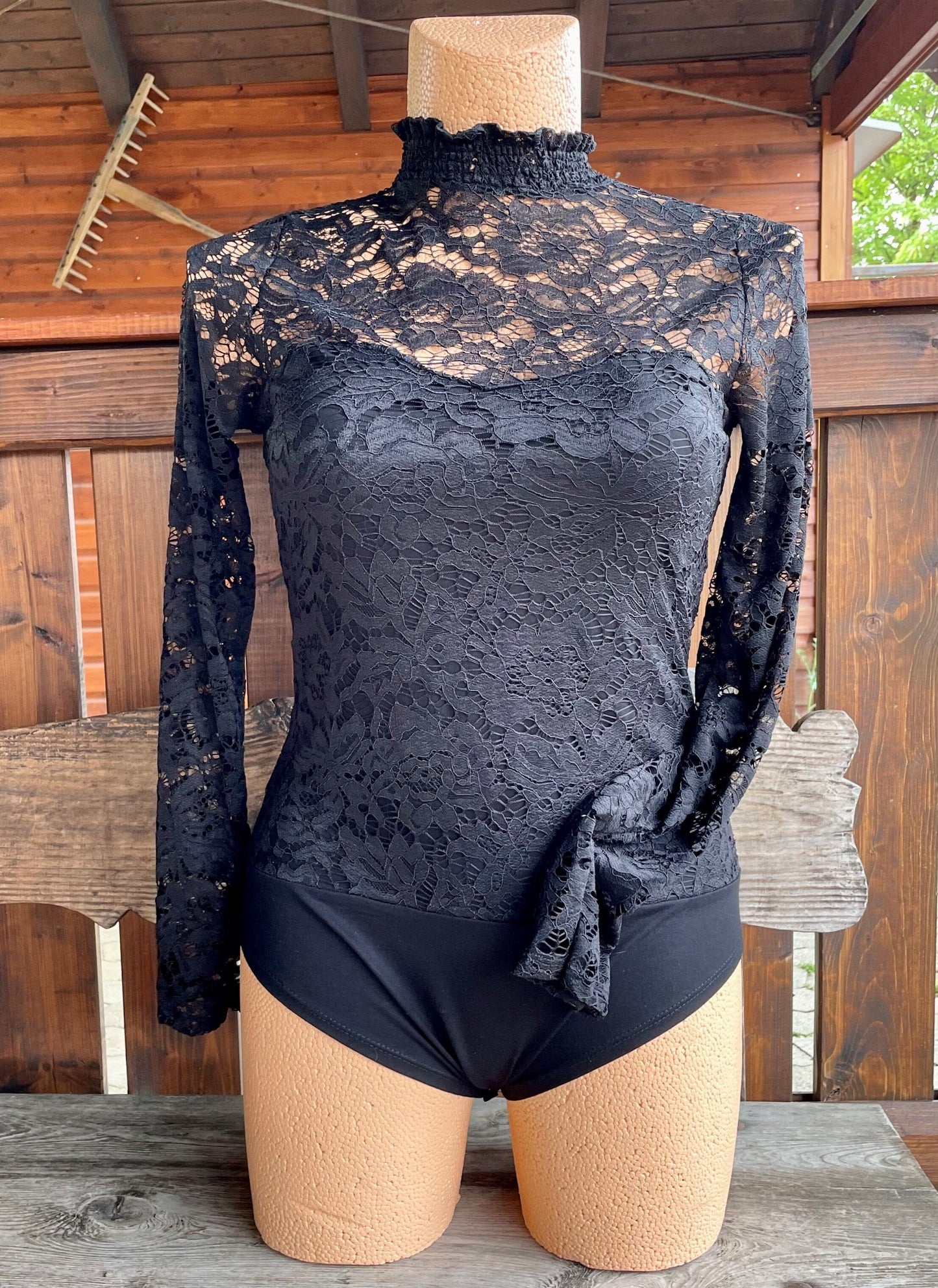 Trachtenbluse, Blusenbody, HangOwear, Filiz schwarz Blusenbody HangOwear