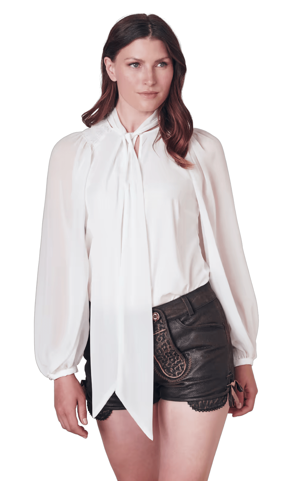 Trachtenbluse, Krüger Collections, Langarm, Beatrice, ecru Bluse Krüger