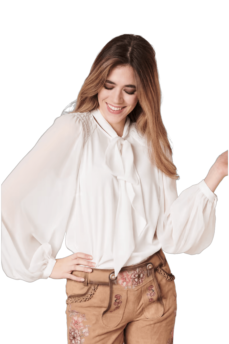 Trachtenbluse, Krüger Collections, Langarm, Beatrice, ecru Bluse Krüger