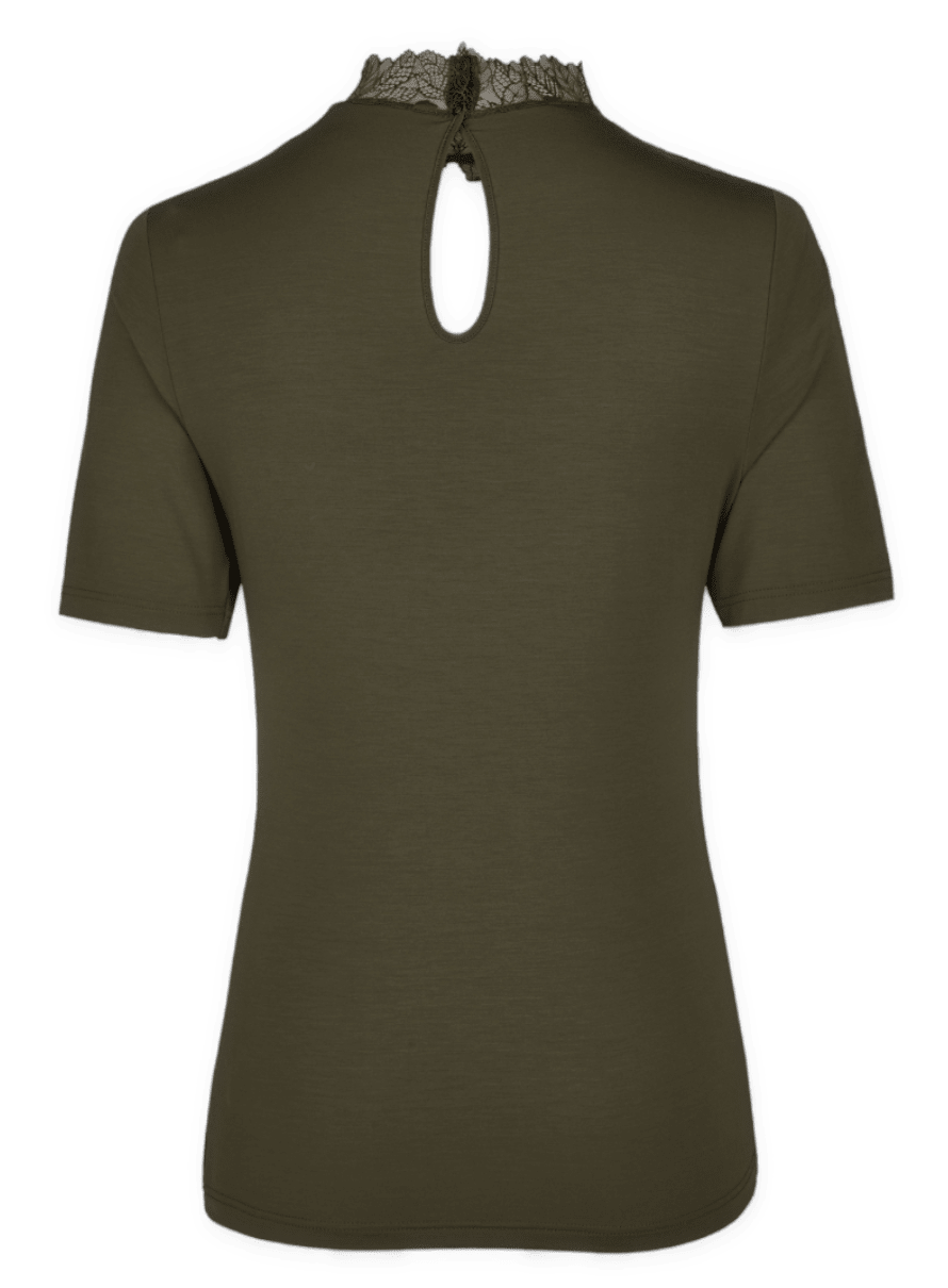 Trachtenbluse, Modal Shirt, Nina von C., moosgrün, hochgeschlossen Shirt Nina von C.