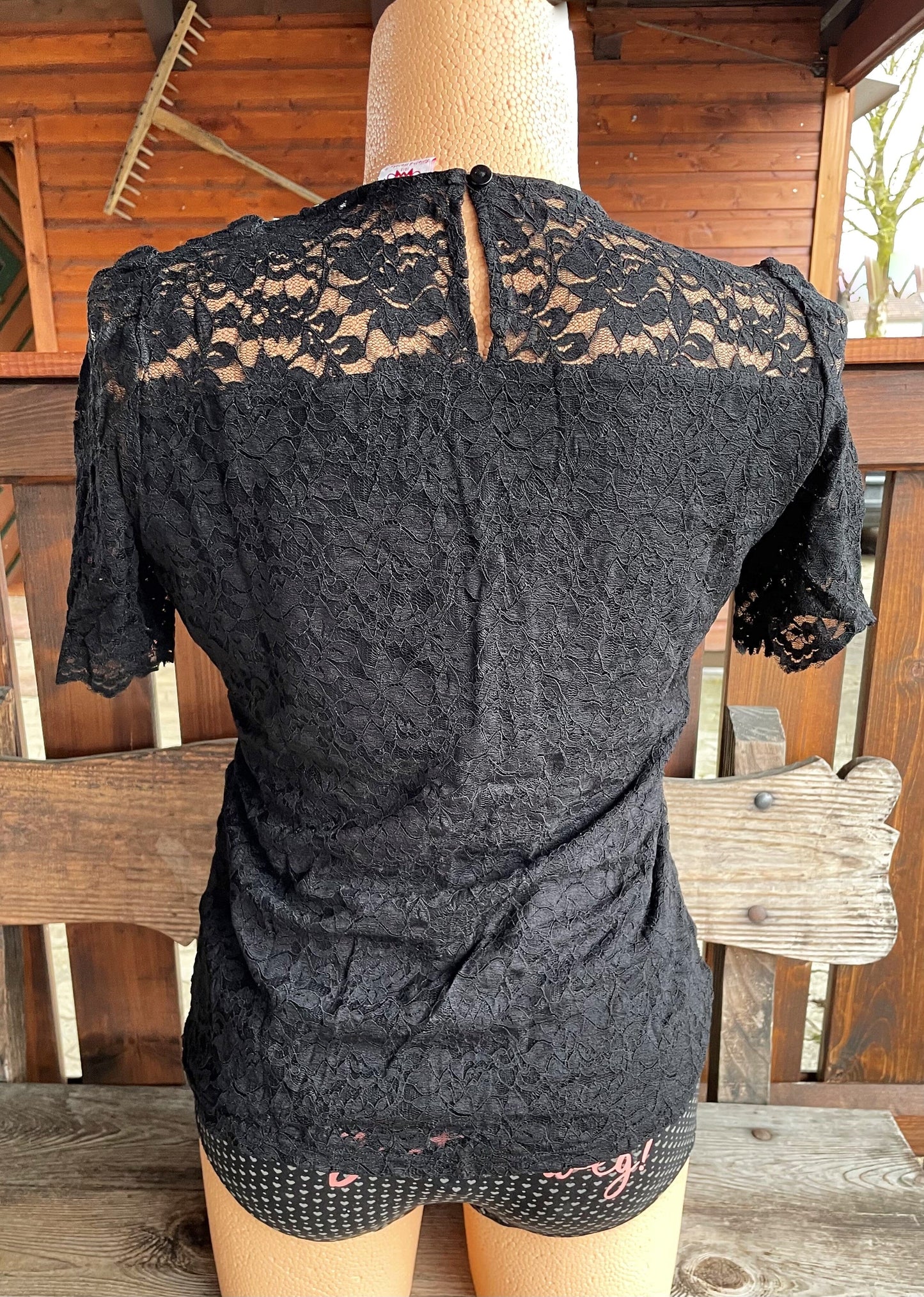 Trachtenbluse, Spieth & Wensky, Alina, Spitze, schwarz Bluse Spieth & Wensky