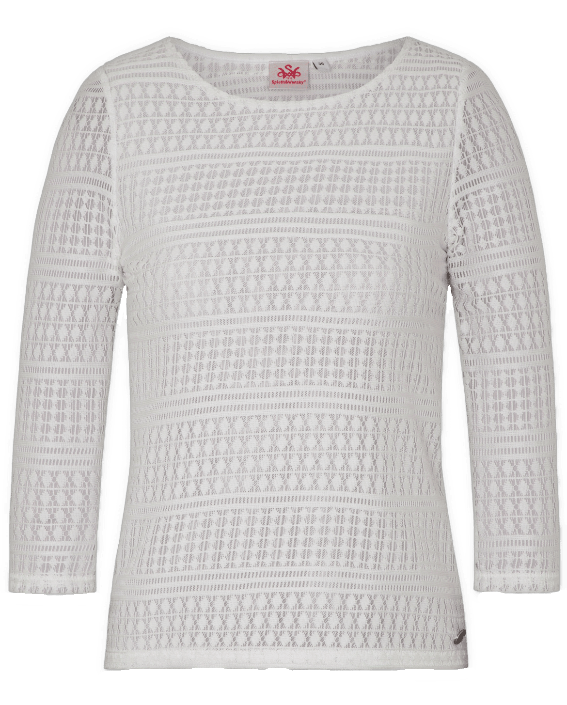 Trachtenbluse Spieth & Wensky Edmea, Spitze, offwhite Bluse Spieth & Wensky