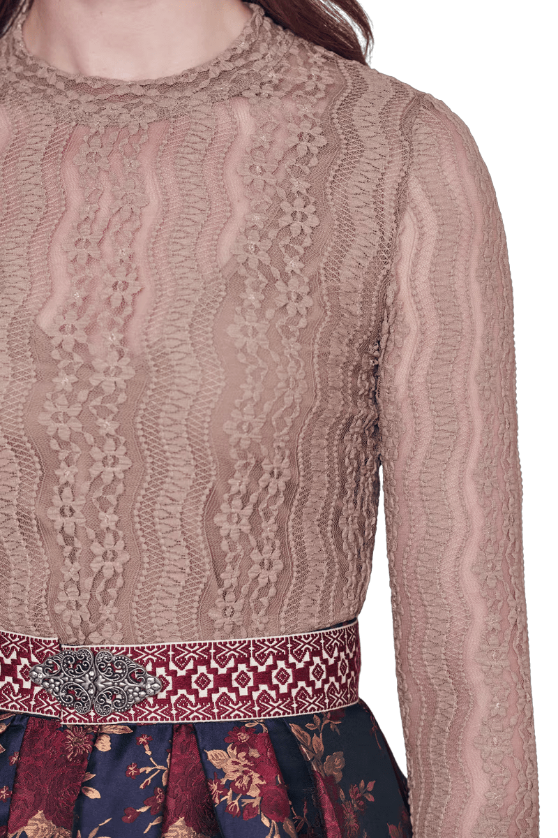 Trachtenbluse, Trachtenbluse, Krüger, Belana, beige, natur, Gr. 40 Bluse Krüger