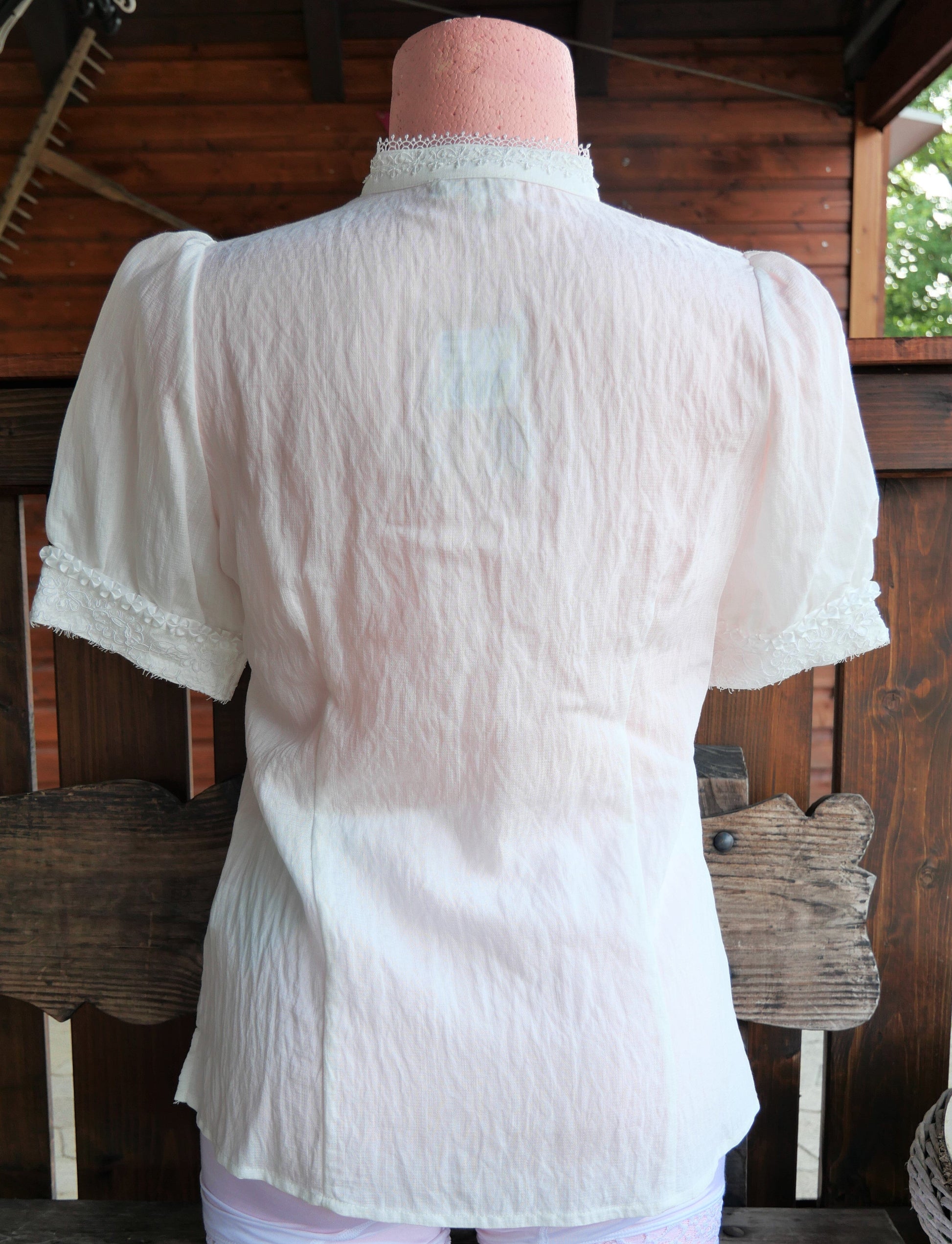 Trachtenbluse, Trachtenbluse, Krüger, Sue, ecru Bluse Krüger