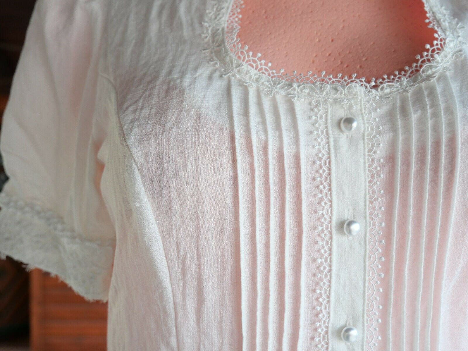 Trachtenbluse, Trachtenbluse, Krüger, Sue, ecru Bluse Krüger