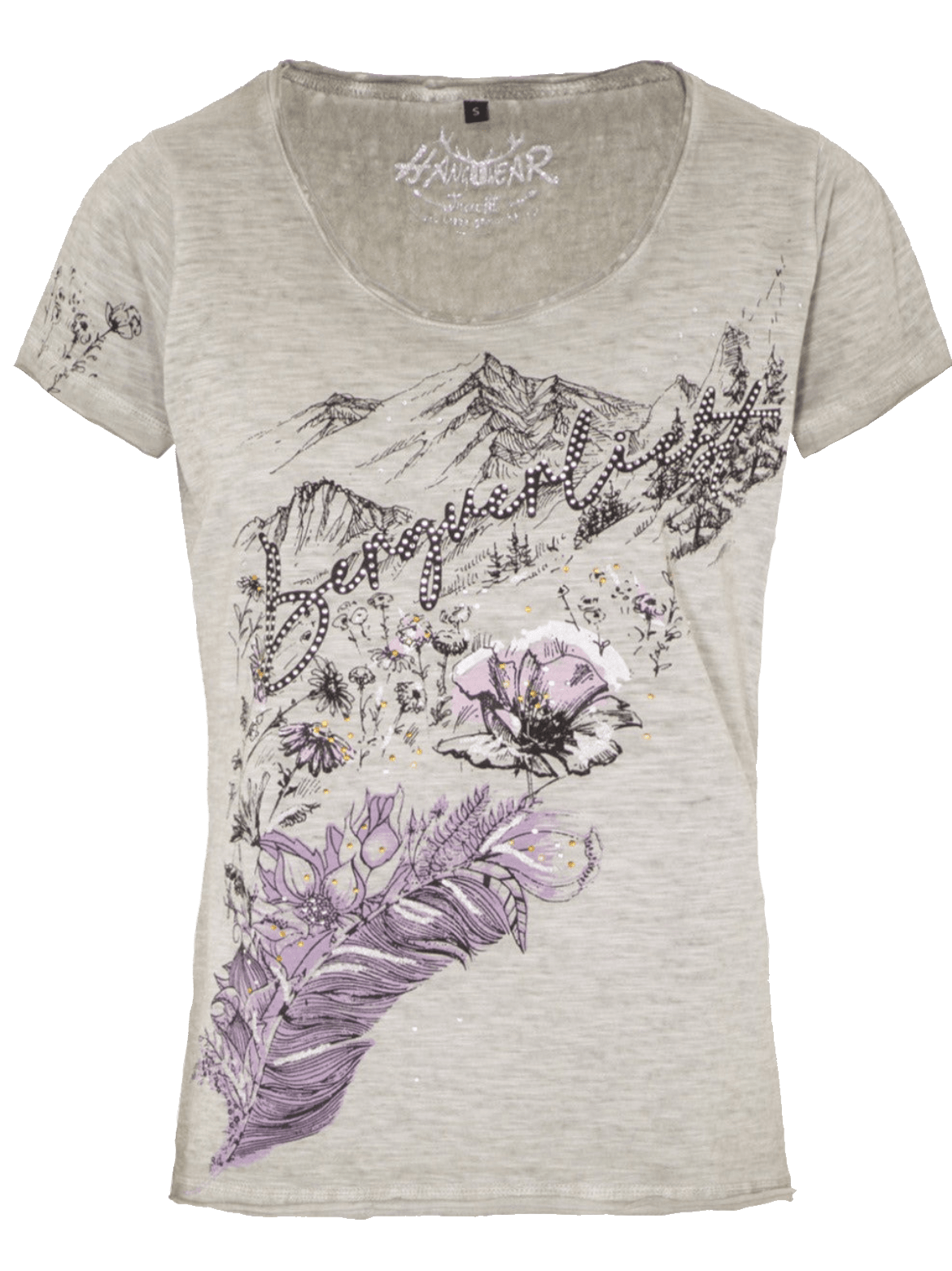 Trachtenshirt, HangOwear, Jill, Bergverliebt grau Shirts & Tops HangOwear