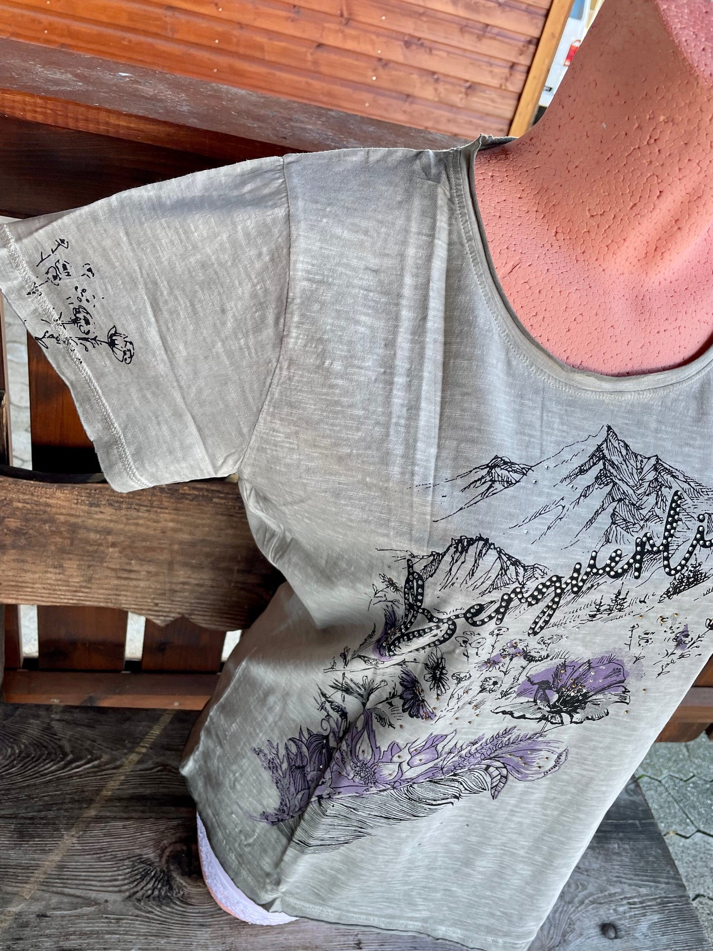 Trachtenshirt, HangOwear, Jill, Bergverliebt grau Shirts & Tops HangOwear