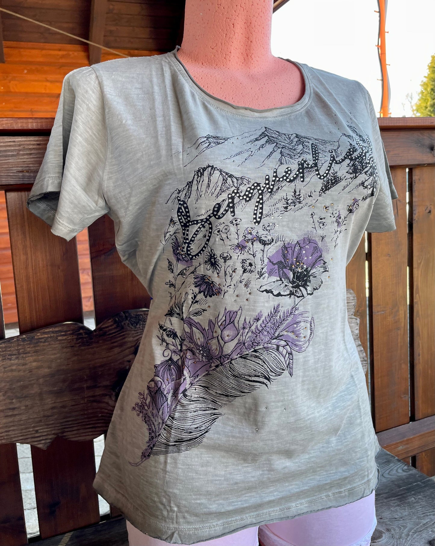 Trachtenshirt, HangOwear, Jill, Bergverliebt grau Shirts & Tops HangOwear