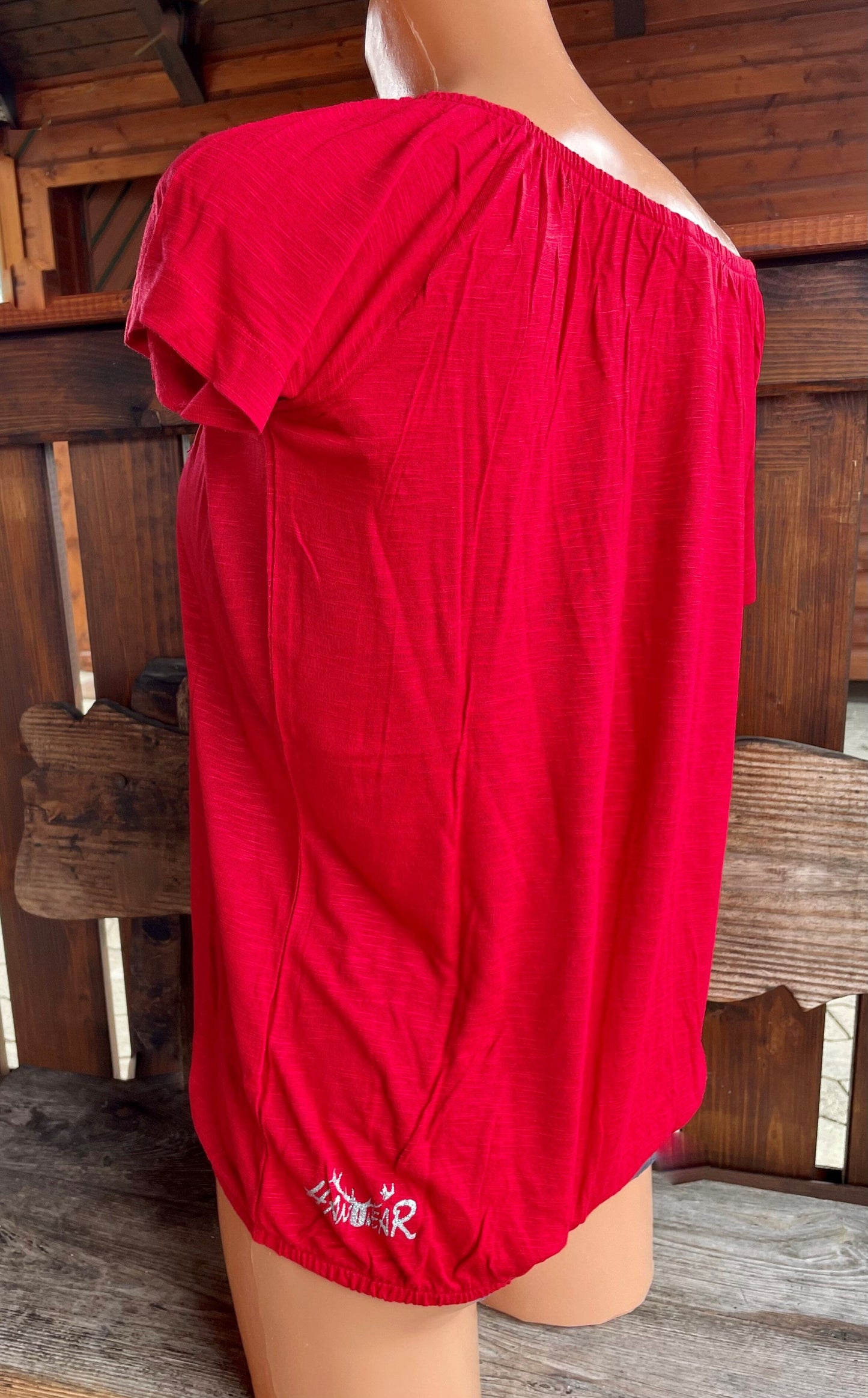 Trachtenshirt, HangOwear, Johanna, rot, Carmen Shirt HangOwear
