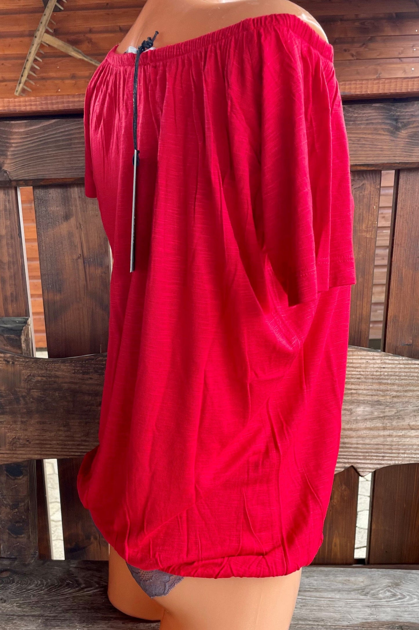 Trachtenshirt, HangOwear, Johanna, rot, Carmen Shirt HangOwear