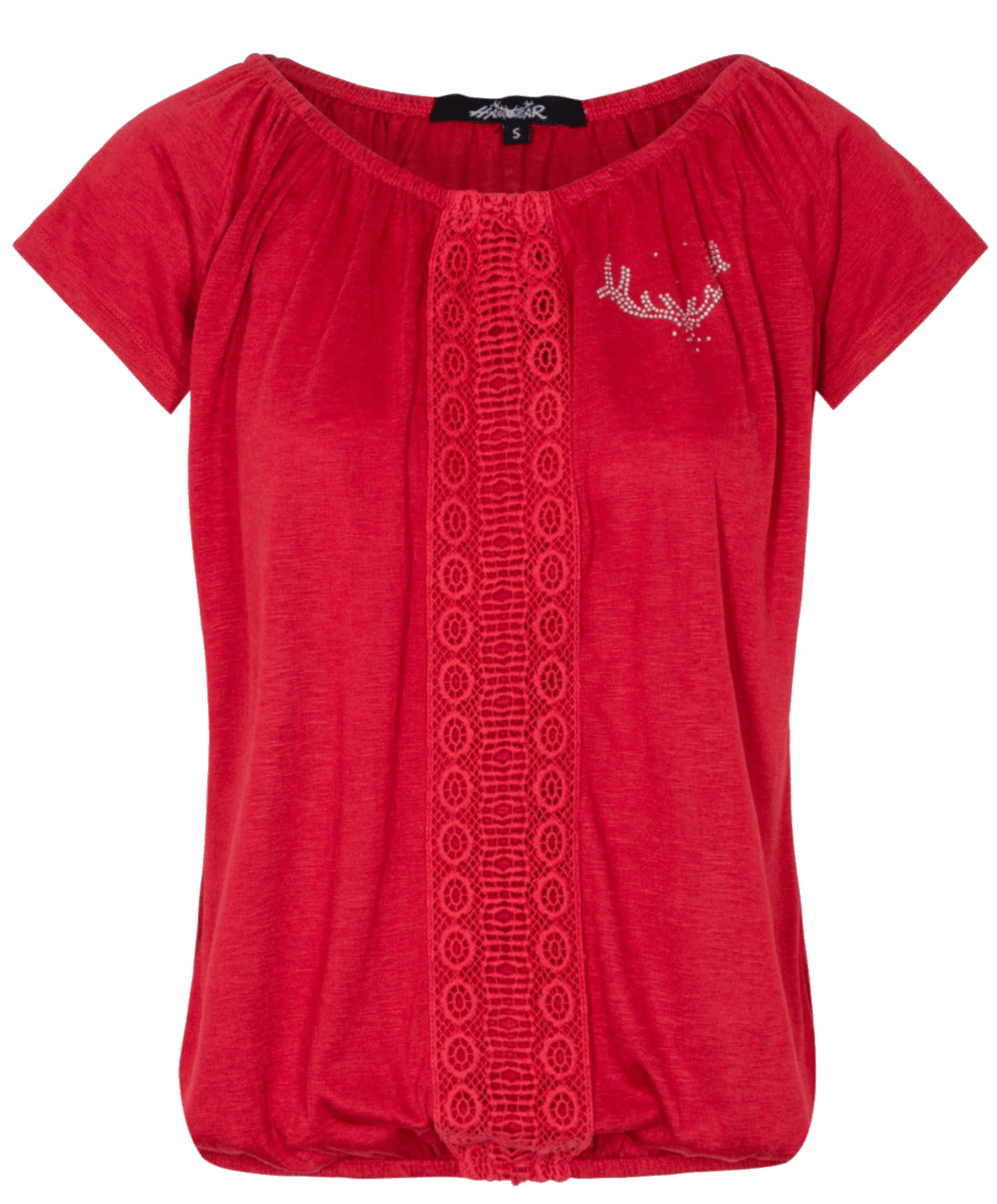 Trachtenshirt, HangOwear, Johanna, rot, Carmen Shirt HangOwear
