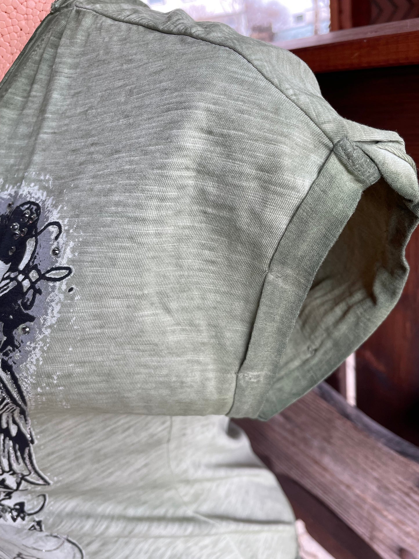 Trachtenshirt, HangOwear, Yola, oliv grün Shirt HangOwear