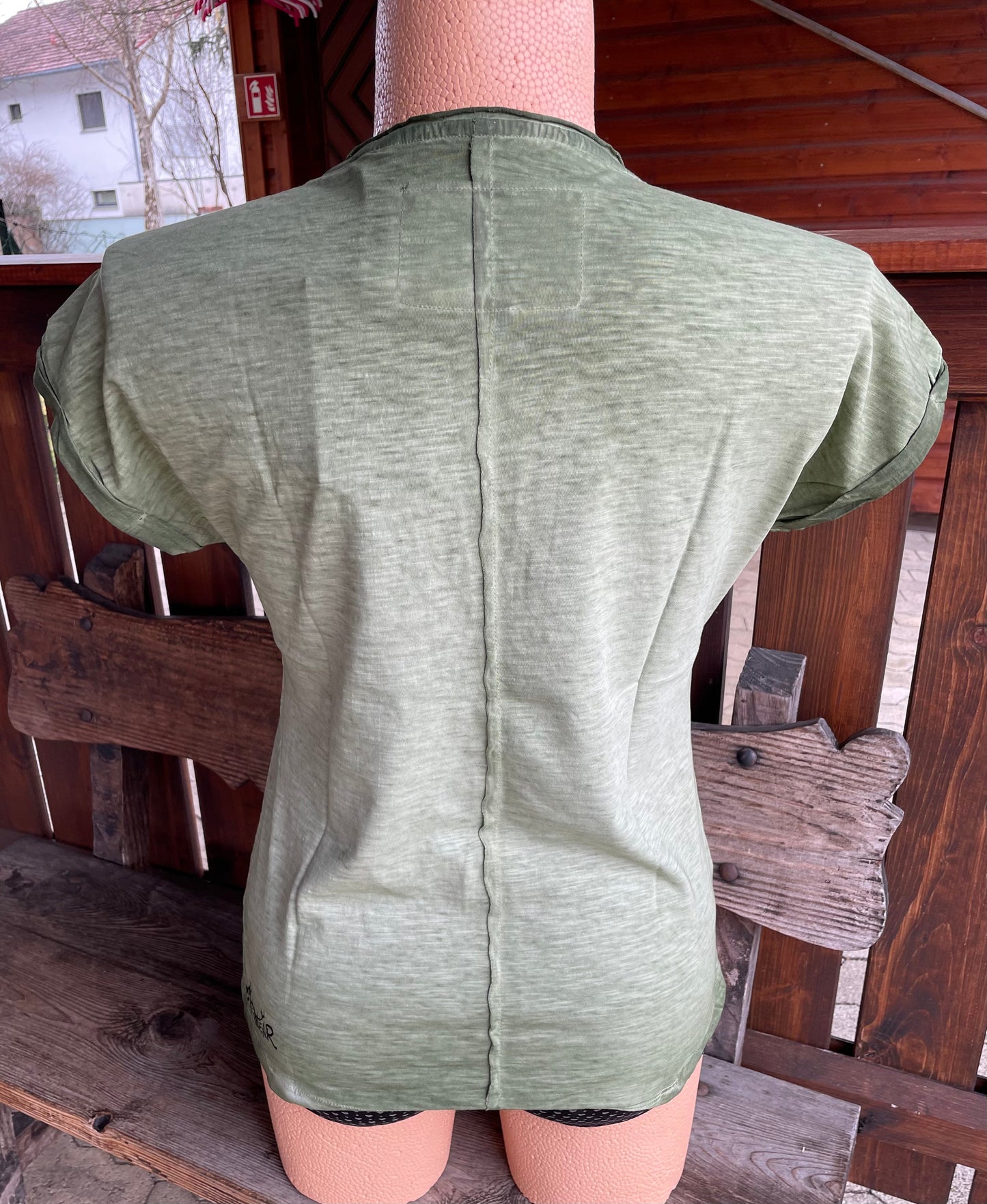 Trachtenshirt, HangOwear, Yola, oliv grün Shirt HangOwear