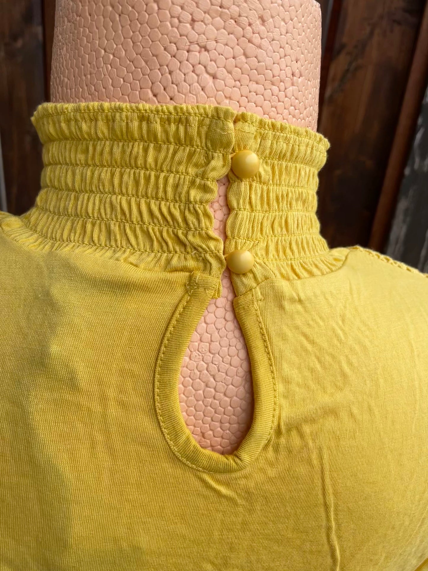 Trachtenshirt, HangOwear, Yonca, Top, gelb, Spitze Shirt HangOwear