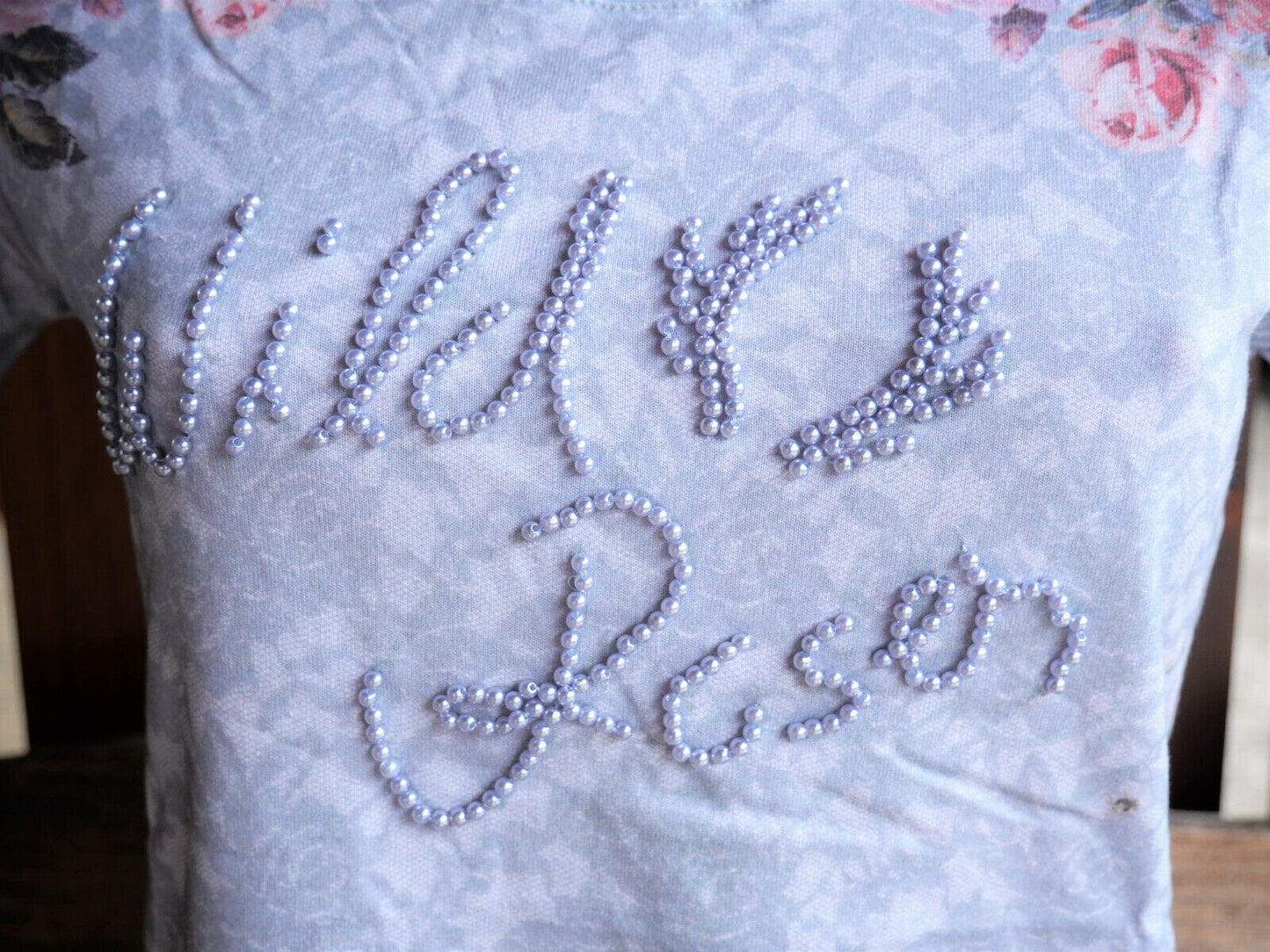 Trachtenshirt, Krüger Madl, grau, silber Wild Roses Shirt Krüger