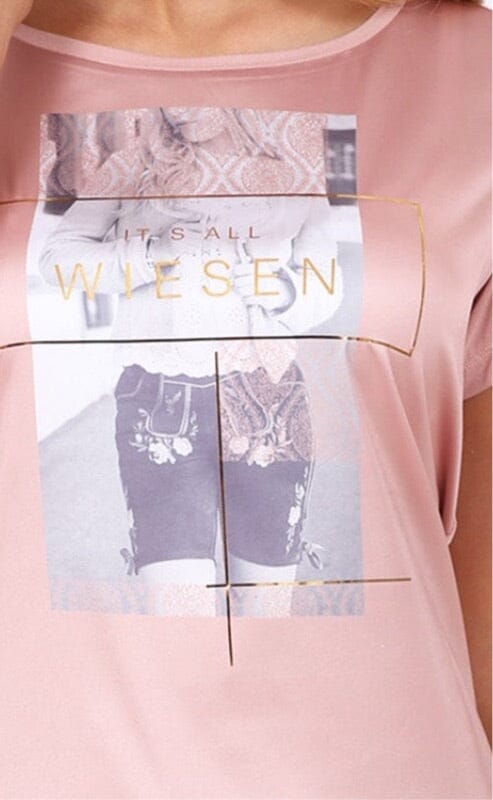 Trachtenshirt, Krüger Madl, Rosé, It's all Wiesen Shirt Krüger