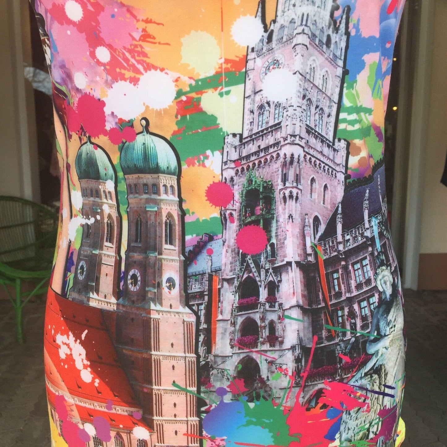 Trachtenshirt, München, bunt, Shirt, Stadt Shirt Luna Tex