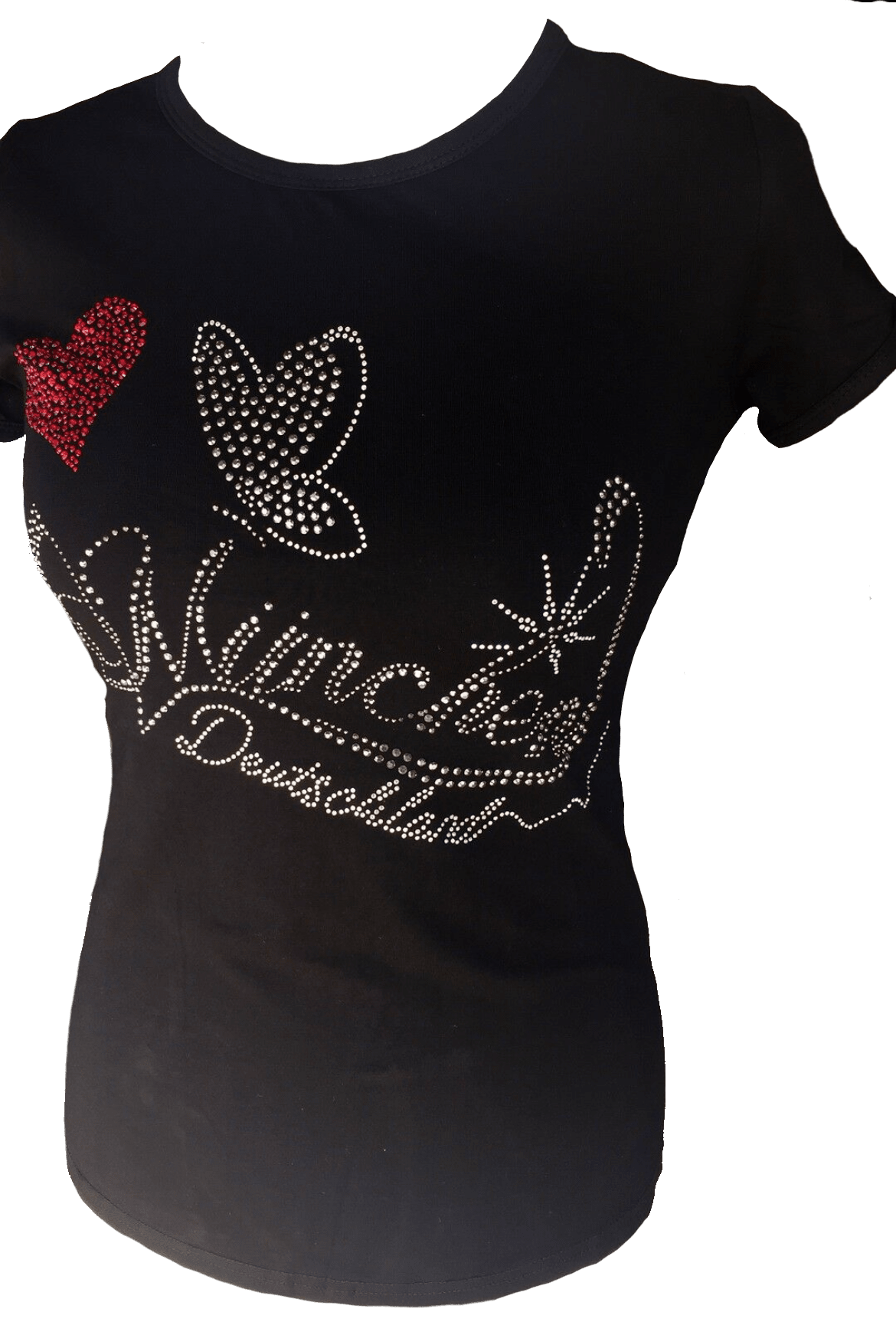 Trachtenshirt, München, schwarz, Strass, Herz Stadt Shirt Luna Tex