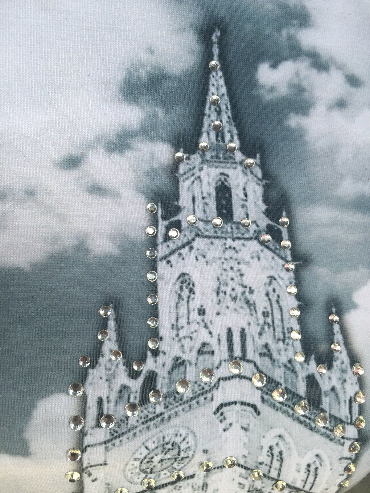 Trachtenshirt, München, schwarz, weiß, Gr S (34/36) Stadt Shirt Luna Tex